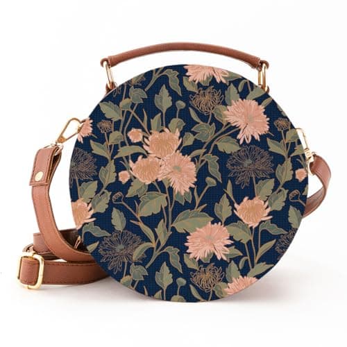 Kalankit Round Sling For Women | Travel Crossbody Bags | Side Bags With Adjustable Strap | Girls Daily Use Sling Bags (Blue.)