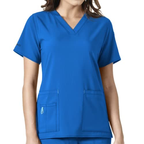 Carhartt Cross-Flex Scrubs for Women, V-Neck Scrub Tops Royal