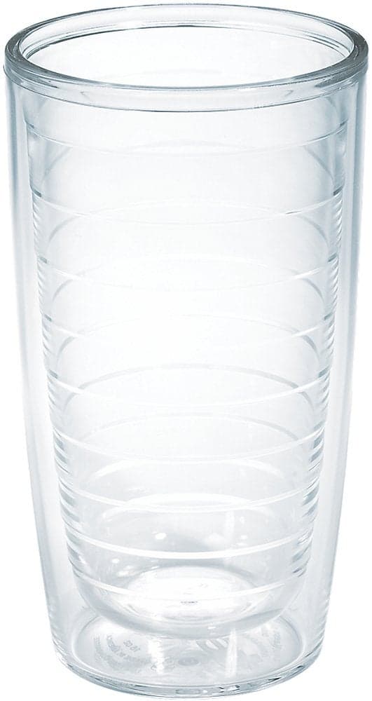Tervis Clear Colorful Tabletop Made in USA Double Walled Insulated Tumbler Travel Cup Keeps Drinks Cold Hot 16oz Clear