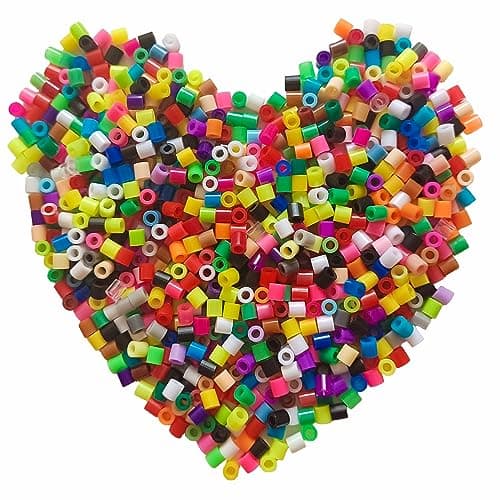 Yowamho 1000Pcs Fuse Beads 5mm Mixed Colors Melting Beads for Crafts Bead Bulk Refill