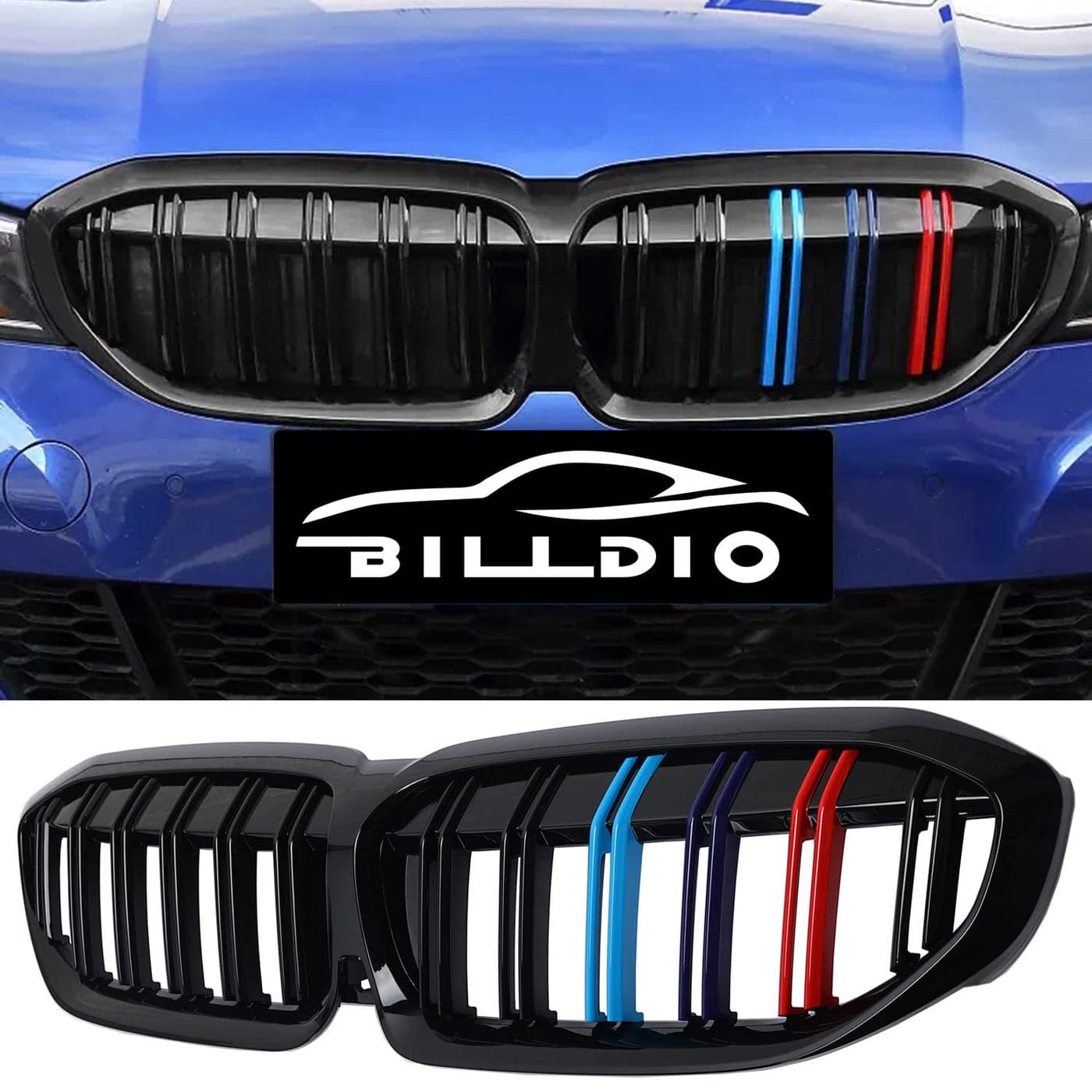 BILLDIO G20 Grille Front Upper Kidney Bumper Color Grill Compatible with 2019 2020 2021 2022 BMW 3 Series G20 316i 318i 320i 328i 330i 335i 340i Double Slats