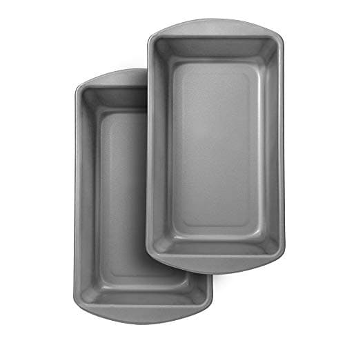 G&S Metal Products OvenStuff HG260 Non-Stick Large Loaf Baking Pan, Set of 2, Gray
