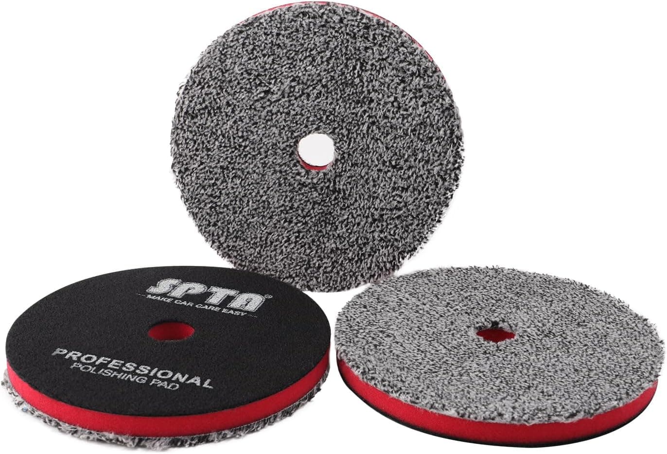 SPTA 5-Inch Microfiber Cutting Pads - 3PCS Soft Wax Removal and Detailing Applicator