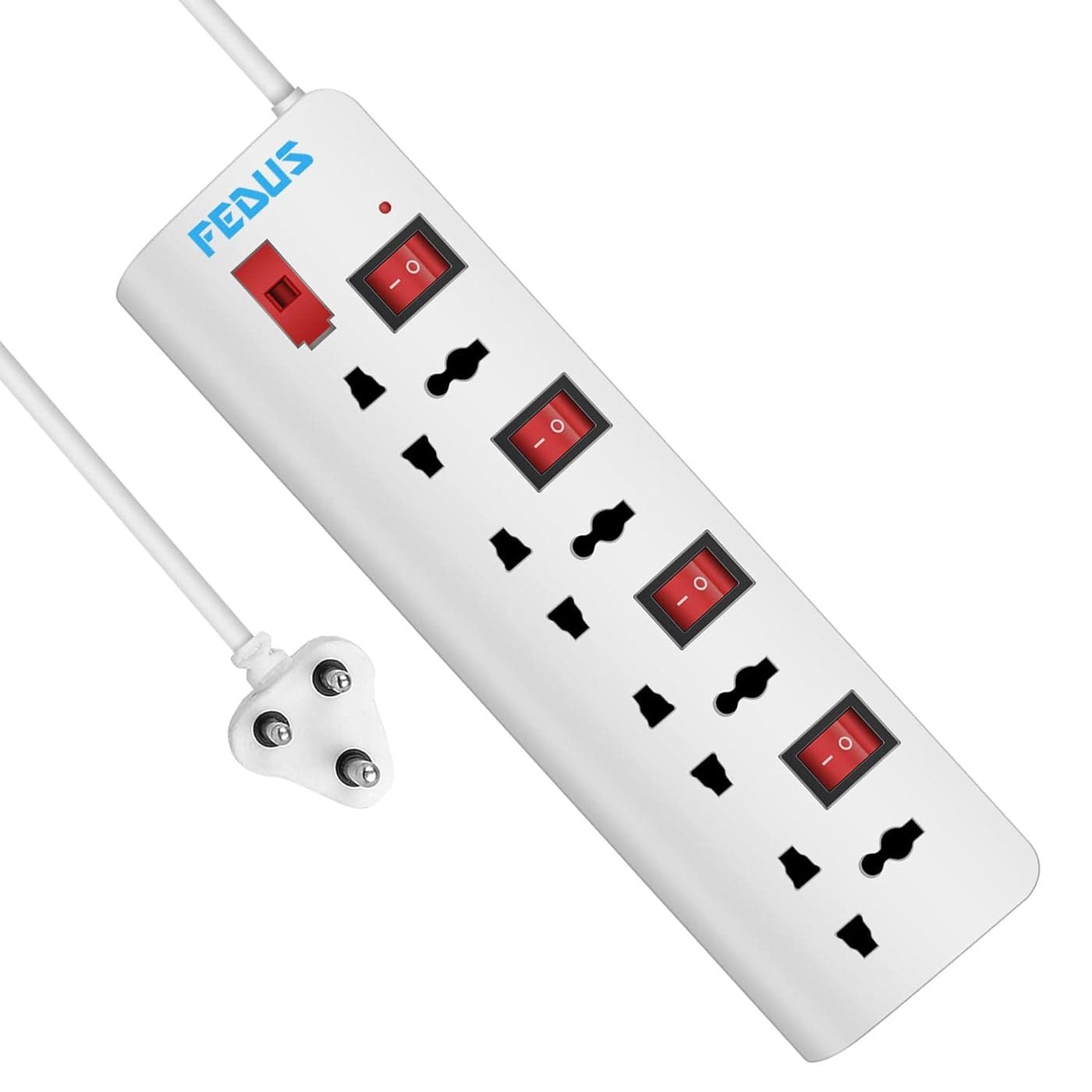 FEDUS 4 Meter 13 Feet Long Switch Board Extension Pack 1 Extension Boards with SwitchExtension Board with Long Wire Extension Board for Computer Surge Protectors Spike Buster Switch Board