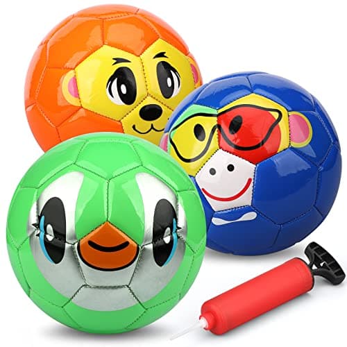 Dilabnba Mini Soccer Balls for Kids Toddlers 612 Months 6 Bouncy Soccer Footballs Sport Gear Cute Little Animal Face Balls Cool Soft Ball Gift for Girls Boys 2 3 4 5 6 73 PCS