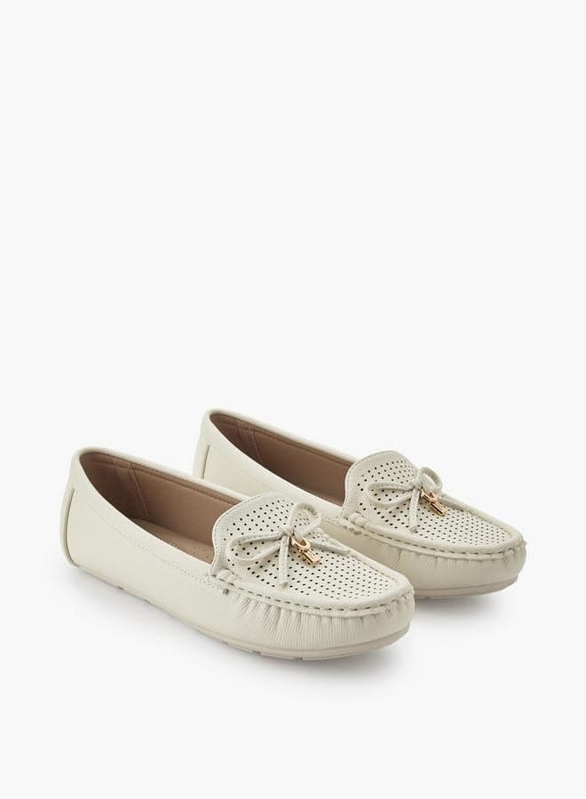 Flora Bella Women Bow Accent Moccasins — 37