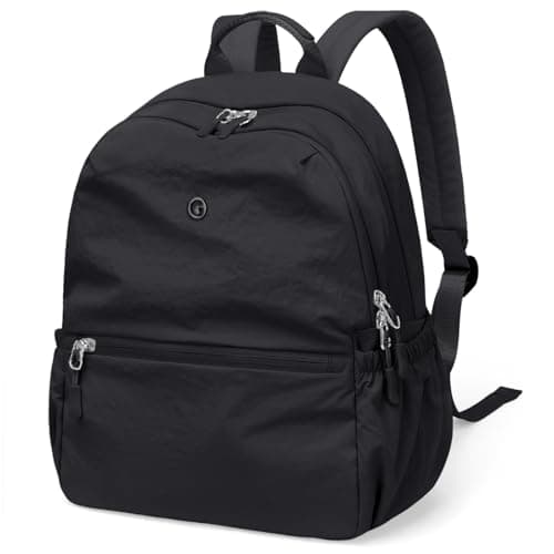 GOLF SUPAGS 13L Mini Backpack Lightweight Nylon Daypack for Women Small City Pack Versatile Ladies Backpack for Shopping Travel Black