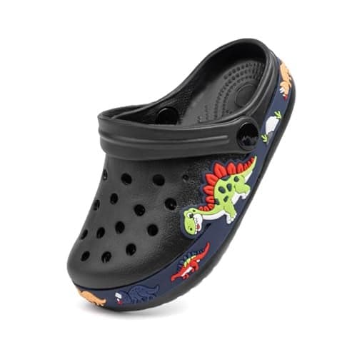 Miamooi Toddler Girls Boys Clogs Cute Cartoon Garden Water Clogs Little Kid Non-Slip Slides Indoor Outdoor Waterproof Beach Sandals Slip-on Beach Pool Shower Slippers Water Shoes