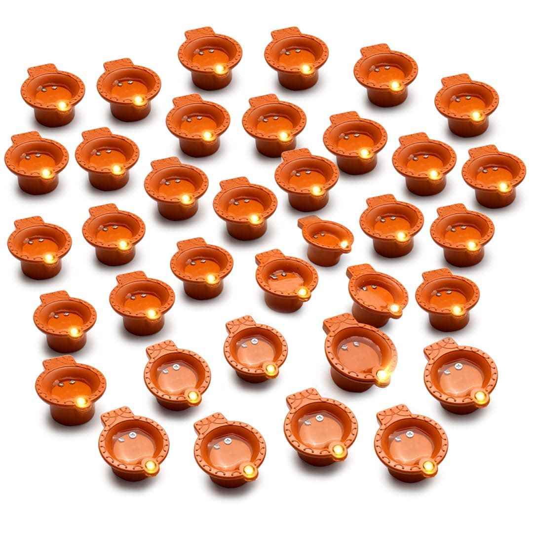 Water Sensor Diya for Home Decoration 36 Pcs Electric Flameless Smokeless LED Diya Lights EcoFriendly Led Diyas Candle for Home Decor Diwali Festivals DecorationChristmasNew Year Festive