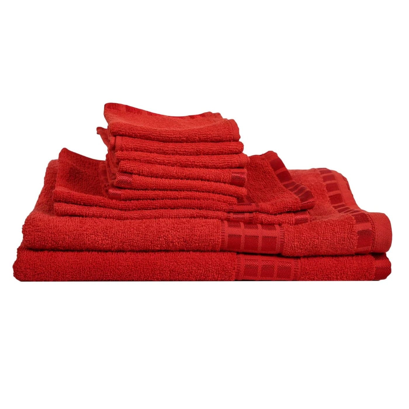 Eurospa Cotton Towel 380 GSM Set of 10 Red Maroon