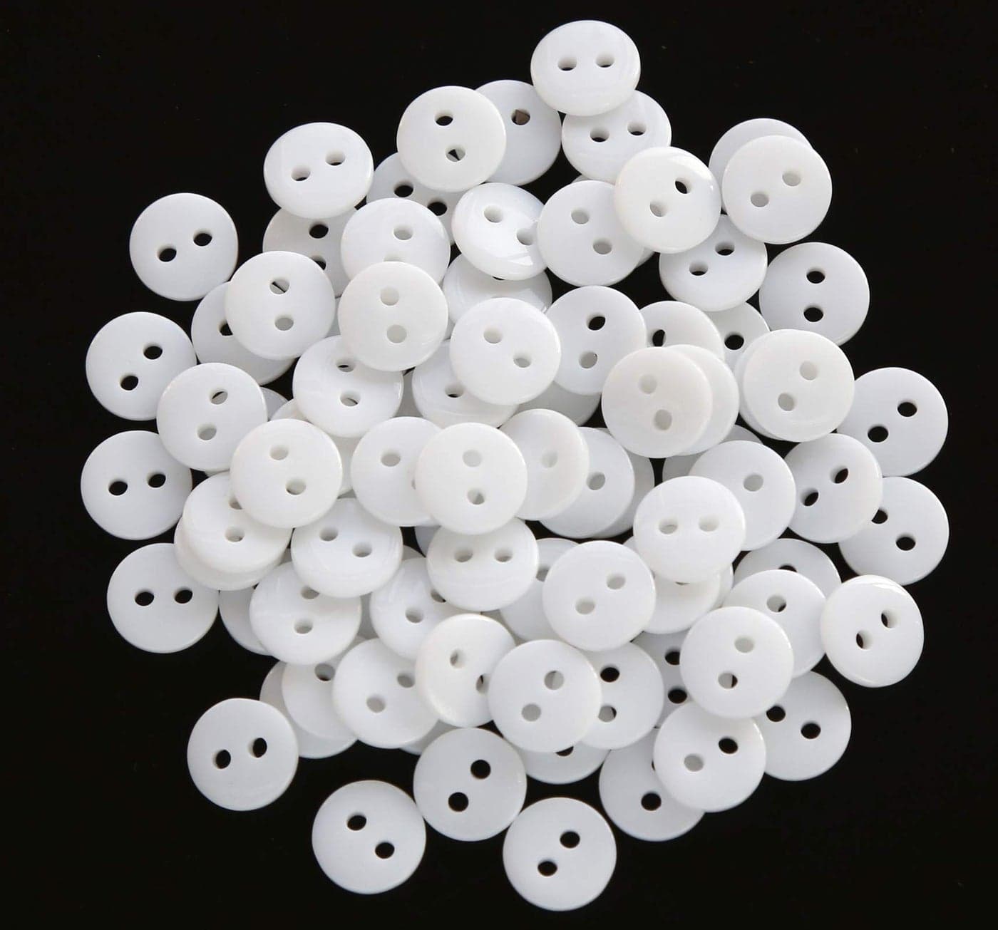 GANSSIA 1132 Inch 9mm Tiny Size Sewing Buttons Resin White Color Button Scrapbooking DIY Crafts Project Pack of 500PCS