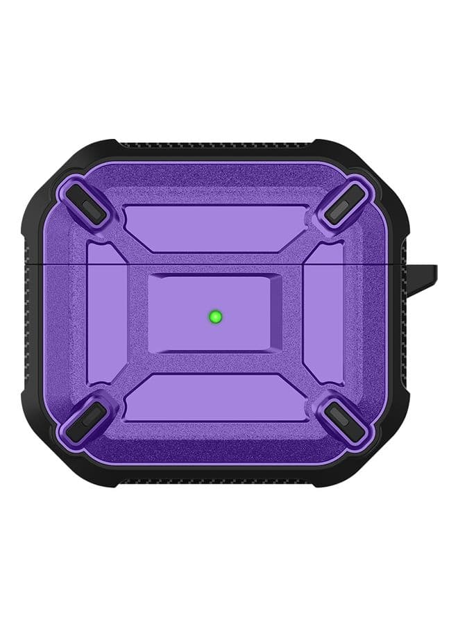 Case Cover King Kong Armor TPU + PC Earphone Protective Case For AirPods 3 Purple