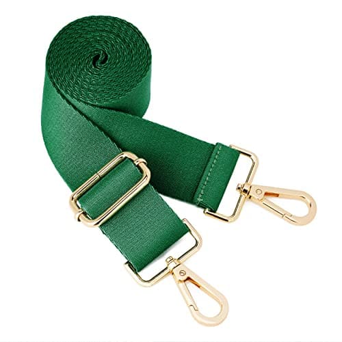 ZOOEASS Wide Shoulder Strap (Solid),Adjustable Replacement Belt Crossbody Canvas Bag Handbag (Green)