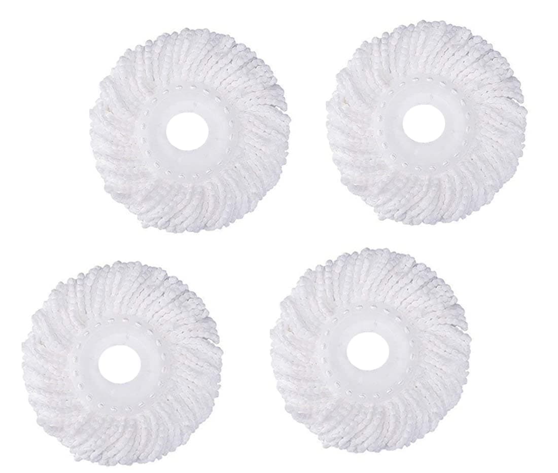 GTC® Replacement Head Refill for 360 Rotating Easy Spin Mop Cleaner Duster (Pack of 4)