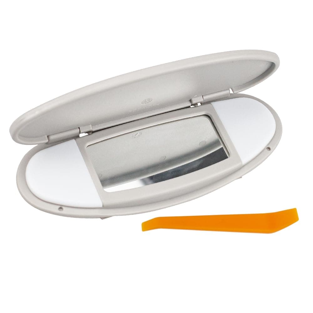 RLBHILON Sun Visor Illuminated MirrorMakeup Mirror Compatible with Mini CooperCooper S R55 R56 R60 20072013 Year Gray Color