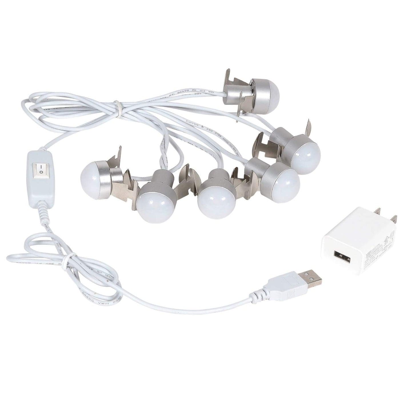 Department 56 6005528 Village Collection USB LED 6 Light Accessory Set 108 InchPlastic White