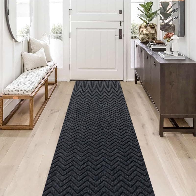 Fasward Hallway Runnner Rug Non Slip Rubber Backing Carpet 2x6 ft Custom Size, Heavy Duty Long Rug for Entryway, Kitchen, Garage, Stairs, Front Door, Laundry Room, Commercial Use