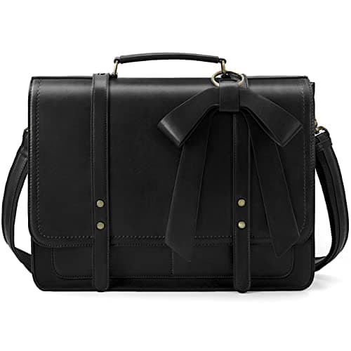 ECOSUSI Women Briefcase PU Leather Laptop Bag College Satchel fit 15.6" Laptop