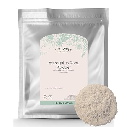 Starwest Botanicals Astragalus Root Powder - Dried Herb for Tea, Natural Immune Support, Promotes Wellness, Certified Kosher, Non-GMO - Bulk 1 lb Bag