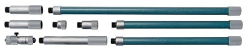Mitutoyo 137-205 Tubular Vernier Inside Micrometer, Extension Rod Type, 50-1500mm Range, 0.01mm Graduation, +/-0.043mm Accuracy, 10 pcs Extension Rods