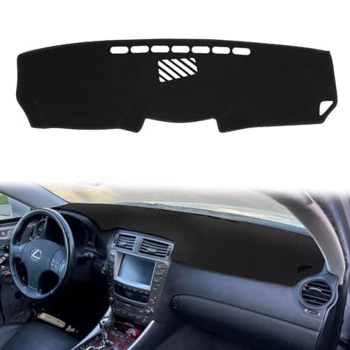 HanLanKa Dashboard Cover Dash Cover Mat Pad Custom Fit for Lexus IS250 IS350 2006 2007 2008 2009 2010 2011 2012 2013(Black)