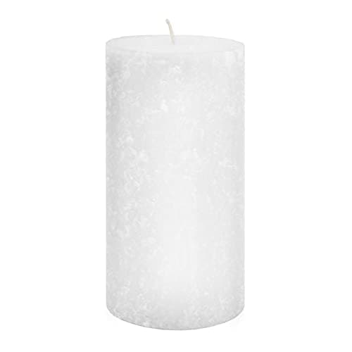 Root Candles Unscented Pillar Candles Beeswax Enhanced Textured Timberline™ Pillar Candle, 3 x 6-Inch, White
