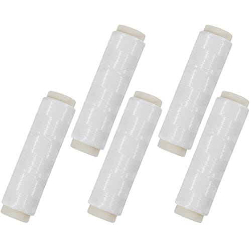 Alwonder 5PCS Fishing Bait Elastic Thread Nylon Invisible Magic Fishing Line, Baits Wrap Thread 0.2mm 656FT Per Spool No Knots Required Bait Keeper Stretchy Clear String for Salmon Sturgeon Catfish
