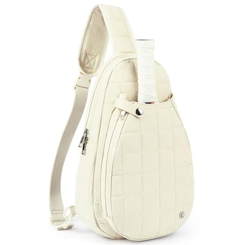 CLUCI Pickleball Bag for Women Quilted Crossbody Bags for Women Men Puffer Travel Sling Chest Bag