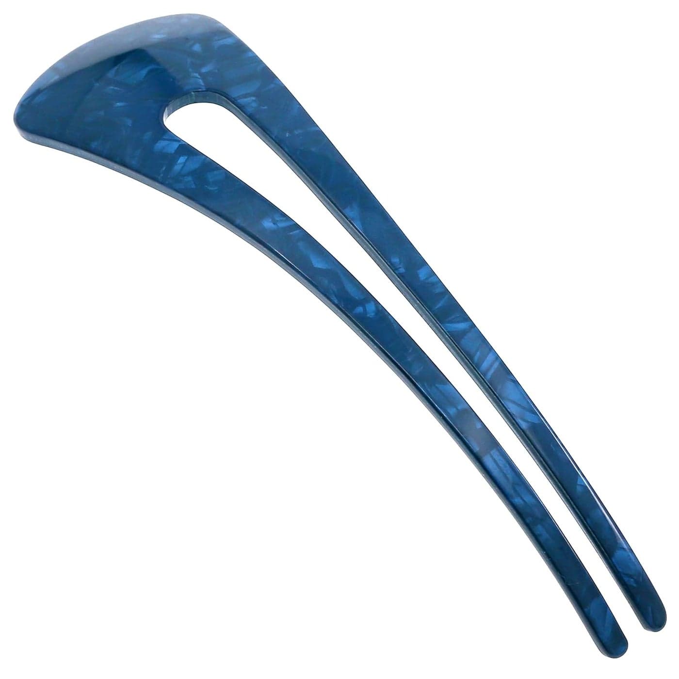Camila Paris CP3164 French Twist Stick Clip Pins Blue Wavy Hair Pin UShaped Hair Fork for Girls Spiral Updo Chignon Bun Holder Fashion Flexible Styling Hair Accessories for Women Made in France