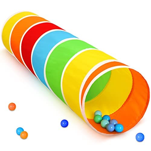 Kids Play Tunnel Tent for Toddlers Colorful Pop Up Crawl Tunnel Toy for Baby or Pet with Breathable Mesh Collapsible Gift for Boy and Girl Play Tunnel Indoor and Outdoor Game