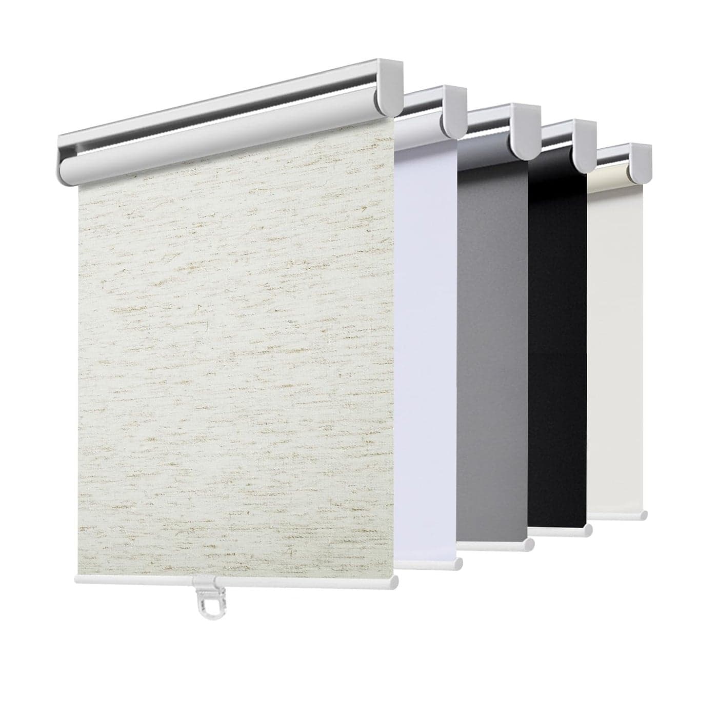 Cordless Roller Shades Blackout Blinds for Windows Room Darkening Rolled Up Shades with Spring System UV Protection Natural Linen Fabric Window Shades Door Blinds for Home32 W x 72 H Linen Cream