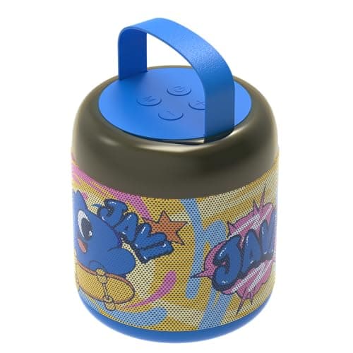 JellieMons Jellie O-K Wireless Bluetooth Speakers, Portable Karaoke Speaker with 8W Sound, Hi-Res Audio, Built-in Microphone, Karaoke Mic, Bluetooth 5.3, Stylish JLOK02 Blue Design