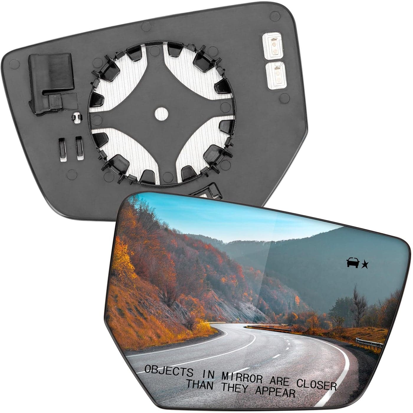 LOIYLLEN Passenger Side Mirror Replacement for Chevrolet Chevy Impala 2014 2015 2016 2017 2018 2019 2020 Right Side Mirror Glass Rear View Mirrors Glass with Power Heated Blind Spot