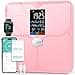 ABLEGRID Body Fat ScaleDigital Smart Bathroom Scale for Body WeightLarge Color Display Screen16 Body Composition Metrics BMIWater WeighHeart RateBaby Mode400lbRechargeableRosegold