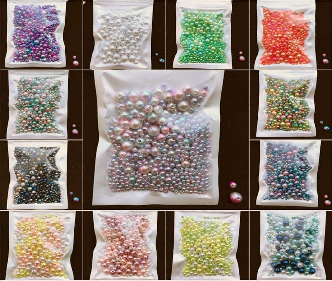 DIY Crafts Pack of 300 Pcs 150x2, Color: Mix Blue Green, 150-200Pcs/Pack Mix Size 3/4/5/6/8mm Beads with Hole Colorful Pearls Round Acryl(Pack of 300 Pcs 150x2, Color: Mix Blue Green)