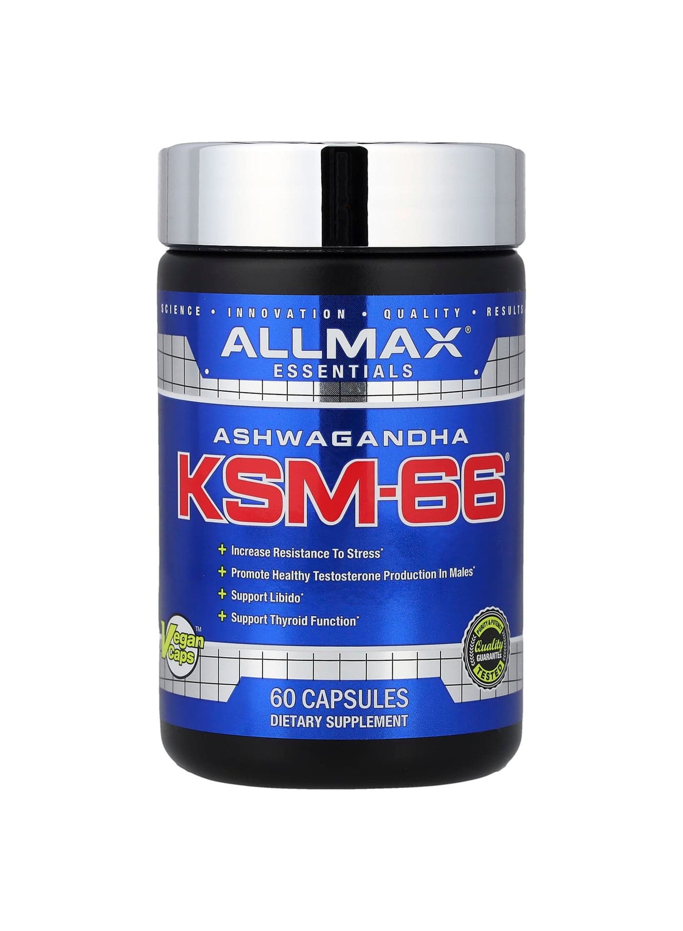 Essentials, Ashwagandha KSM-66, 60 Capsules (300 mg per Capsule)