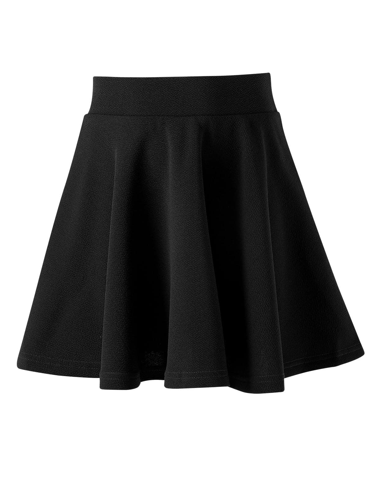 Hvididan Black Skirt for Girls,Size 13-14 Uniform Pleated Skater Skirts Kids Casual Mini Flare Plain