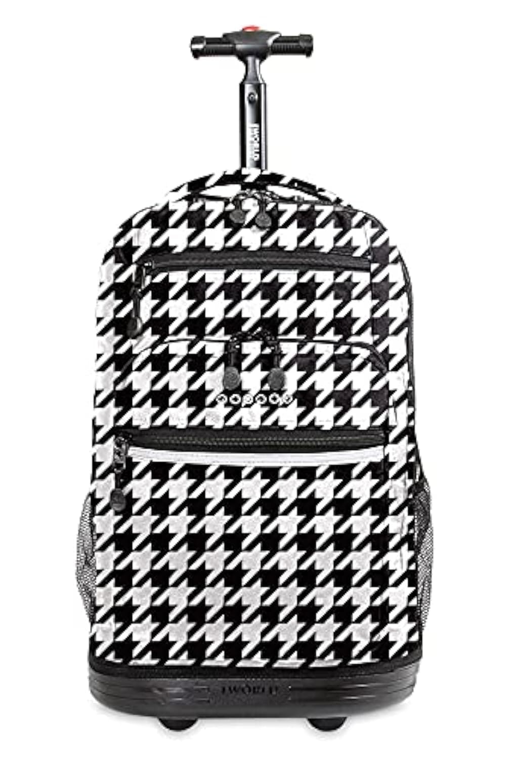 J World Sundance Laptop Rolling Backpack for Girls Boys Roller Bookbag with Wheels Houndstooth