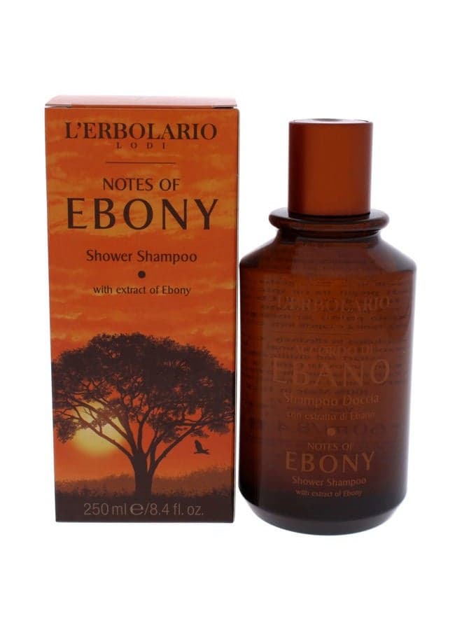 Notes Of Ebony Shower Shampoo - Practical Cleanser For Body And Hair - Restores Vigor And Tone - Energizes And Preserves Hydration In Hair Shaft - Citrus And Woody Fragrance - 8.4 Oz