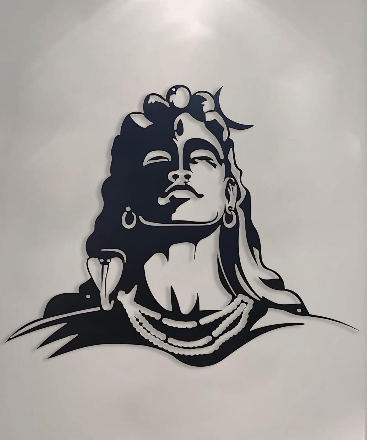Auromin Lord Shiva Metal Wall Art for Living Room | Home Decoration Items for Wall | Adiyogi Hanging Decorative Item for Drawing Room and Home Décor