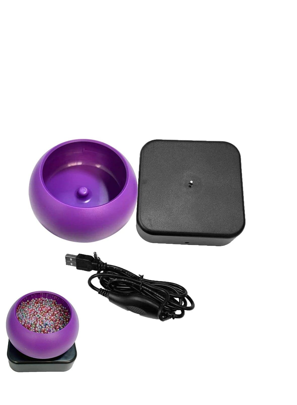 Adjustable Electric Bead Spinner for DIY Jewelry Making, Perfect for Necklaces, Bracelets and Waist Beads