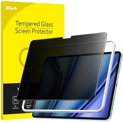 JETech Privacy Screen Protector for iPad Air 11Inch M4M3M2 202620252024 with Easy Installation Tool AntiSpy Tempered Glass Film 1Pack