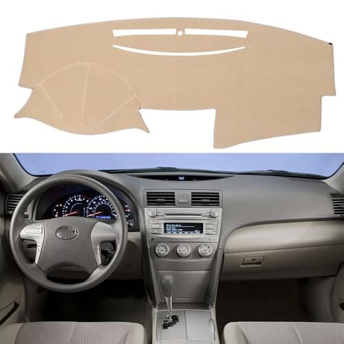BLIBLIUNIT Dashboard Cover Dash Cover Mat Pad Custom Fit for Toyota Camry 2007 2008 2009 2010 2011 (Beige)