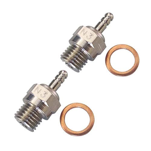 2PCS ShareGoo Spark Glow Plug No3 N3 Hot 70117 Compatible with Traxxas Kyosho HSP HPI Redcat 18 110 RC Nitro Engines Car Truck Buggy