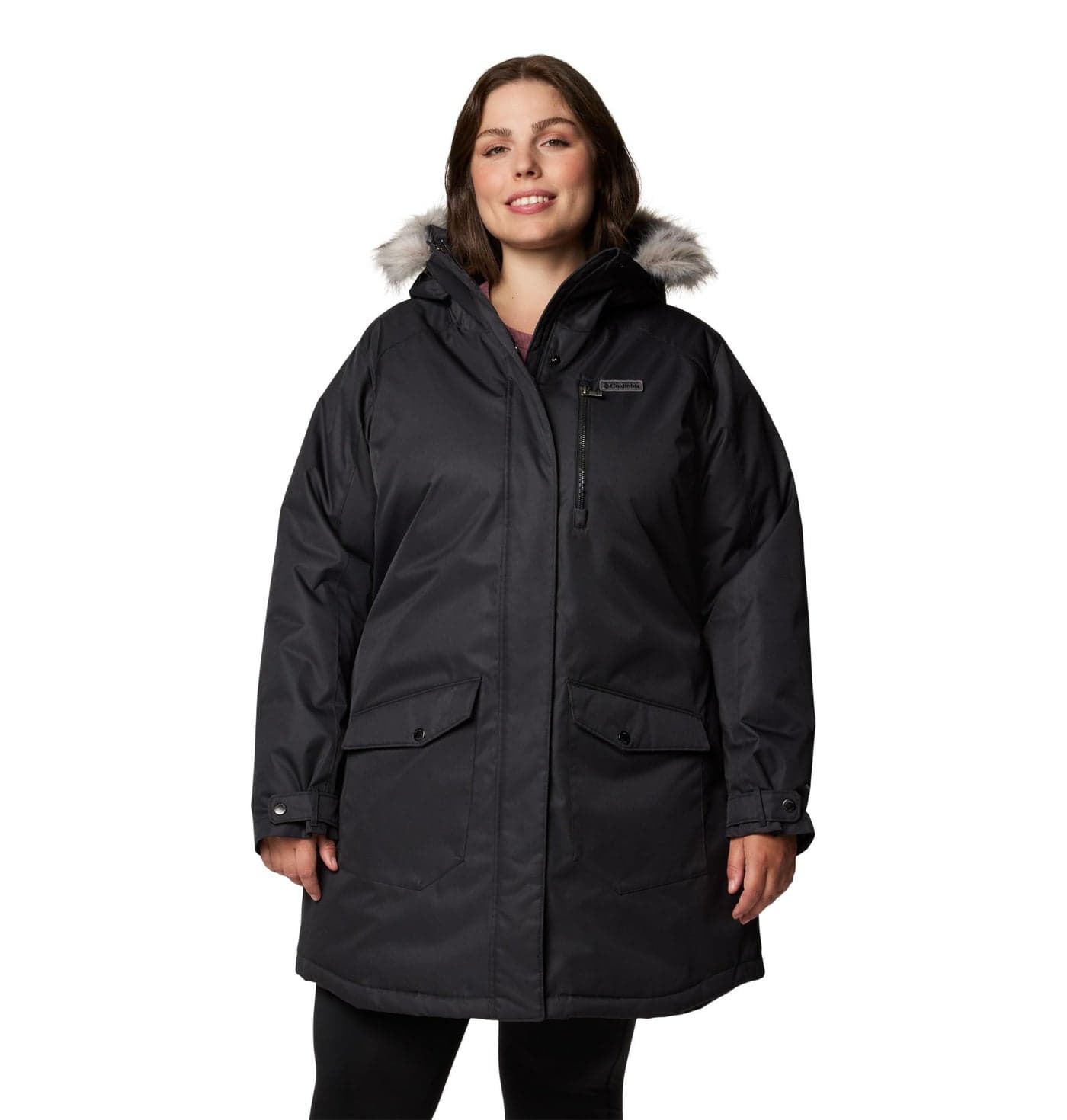 Columbia Women's Plus Suttle Mountain Long Insulated Jacket, Black, 2X