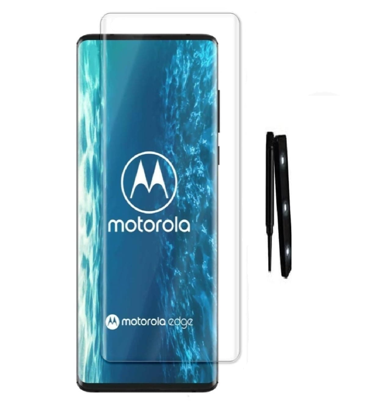 QsmQam Premium Borderless UV Tempered Glass Compatible with Motorola Edge 60 Pro 5G/Moto Edge 60 Pro 5G with Anti-Burst 9H Hardness Screen Guard