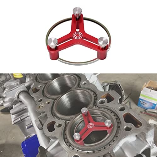 URLWALL Piston Ring Squaring Tool for End Gap, 7075 Billet Aluminum Engine Piston Ring End Gap Squaring Tool Fit 2’’ to 5’’ Bore (Red)