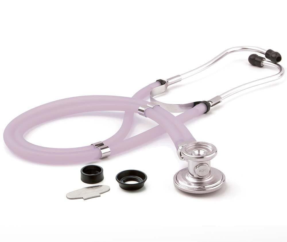 ADC - 641FL Adscope 641 Sprague Stethoscope with 5 Interchangeable Chestpiece Options, Frosted Lilac