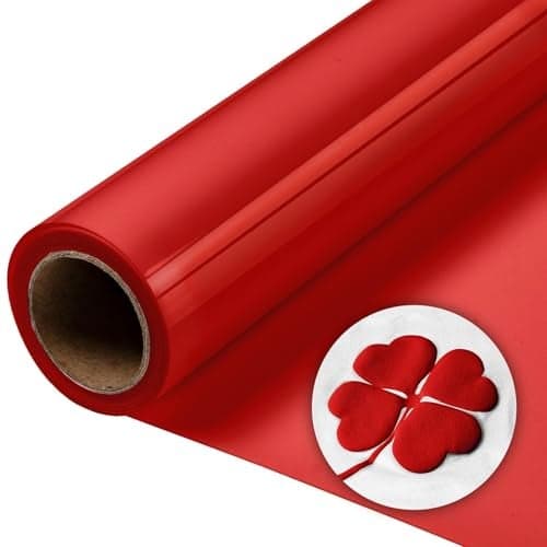 Aoder Red Puff Vinyl Heat Transfer 12 x6ft Red HTV 3D Puff Heat Transfer Vinyl Puffs Iron On Vinyl for T Shirt Compatible with All Cutting Machines