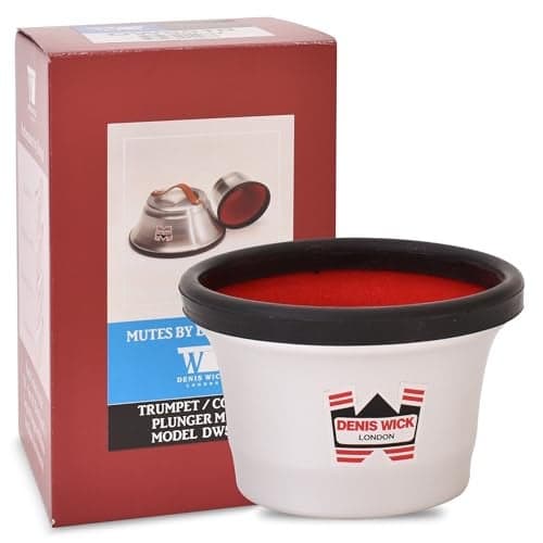 Denis Wick Plunger Mute for Trumpet, 5510 - Extra Large Plunger Mute with Red Pure Coat Finish - Jazz Accessories Ideal for Trumpet Practice and Performance - 7.48 x 4.53 x 4.53 inches